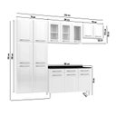Ver imagem 3 de Cozinha de Aço Completa Modulada com Vidro 4 Peças Topázio Branco