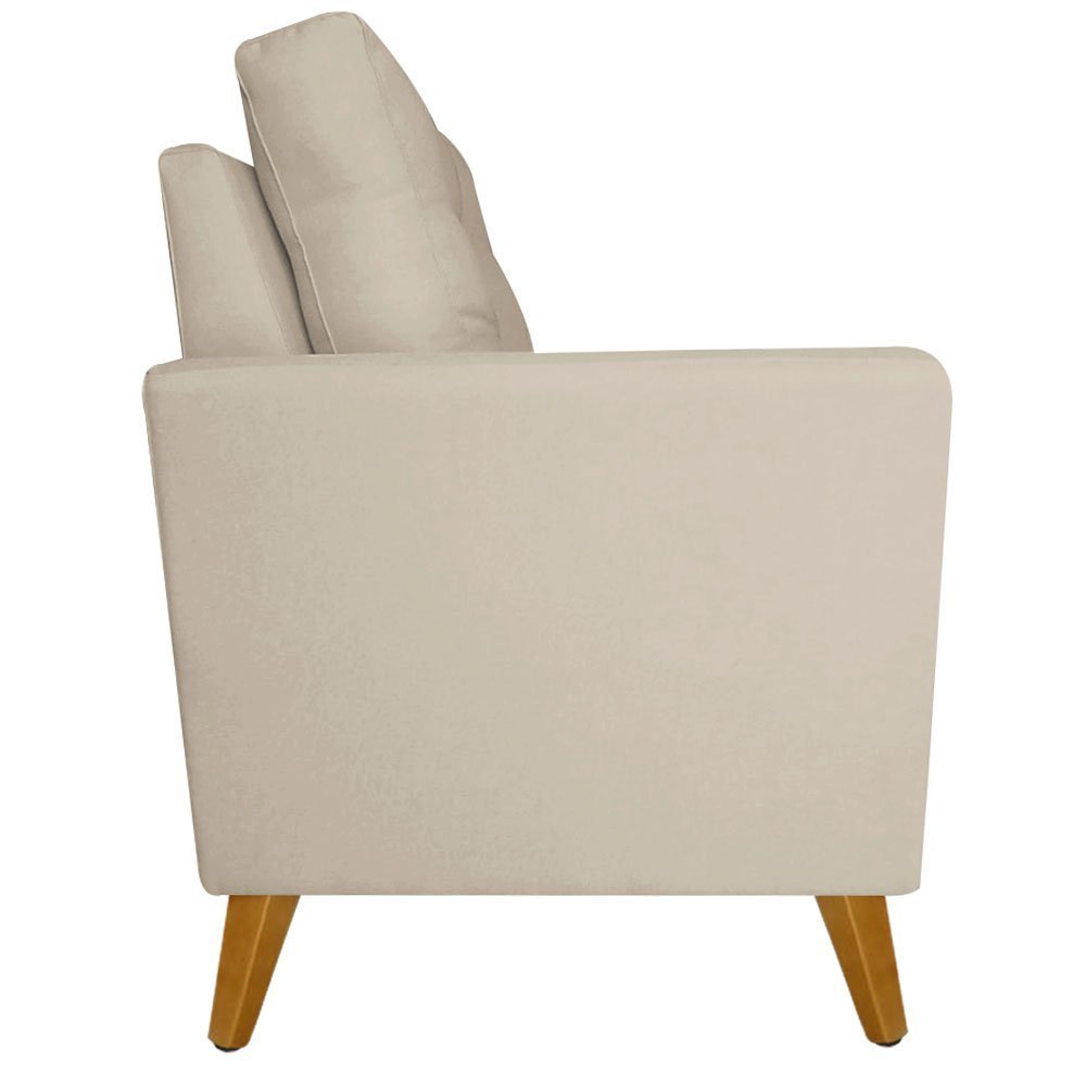 Kit 2 Poltronas Decorativa Suede Comfort Plus VRM Decor - Bege - 4