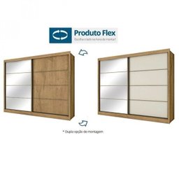 Guarda-roupa Casal com Espelho 2 Portas 6 Gavetas Sevilha 7773 Flex Color - 6