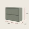 Gabinete para Banheiro 80cm Mdf Verde Dubai - On Móveis - 3