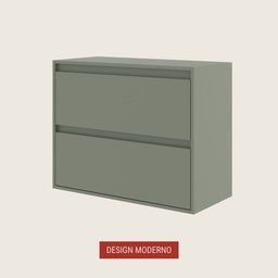 Gabinete para Banheiro 80cm Mdf Verde Dubai - On Móveis - 2