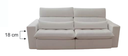 Ver imagem 2 de Sofá Luxo Logan Retrátil e Reclinável Espuma D30 Vários Tecidos Almofada Decorativa 2,30m