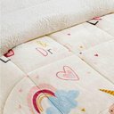 Ver imagem 2 de Edredom Solteiro Coberdrom Infantil Sherpa com Mantinha 1 Peça - Unicornio