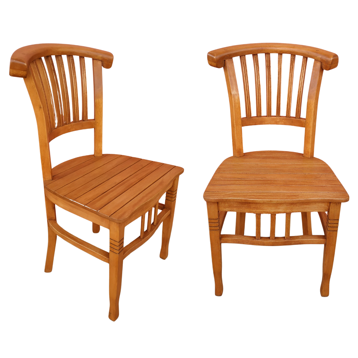 Kit 2 Cadeira Leque em Madeira Maciça de Demolição Sudeste Rústico