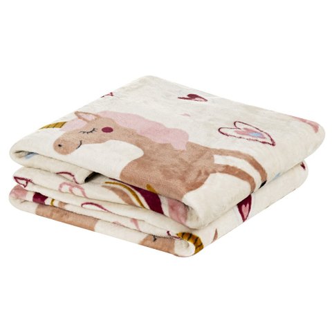 Cobertor Fantasy Solteiro Infantil Mantinha Flannel Estampada - Unicórnio Casa Scarpa