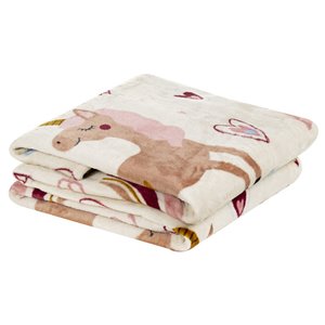 Cobertor Fantasy Solteiro Infantil Mantinha Flannel Estampada - Unicórnio Casa Scarpa