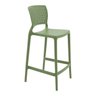 Banqueta Alta para Cozinha Tramontina Serena Verde Oliva em Polipropileno com Proteção Antimicrobian - 1