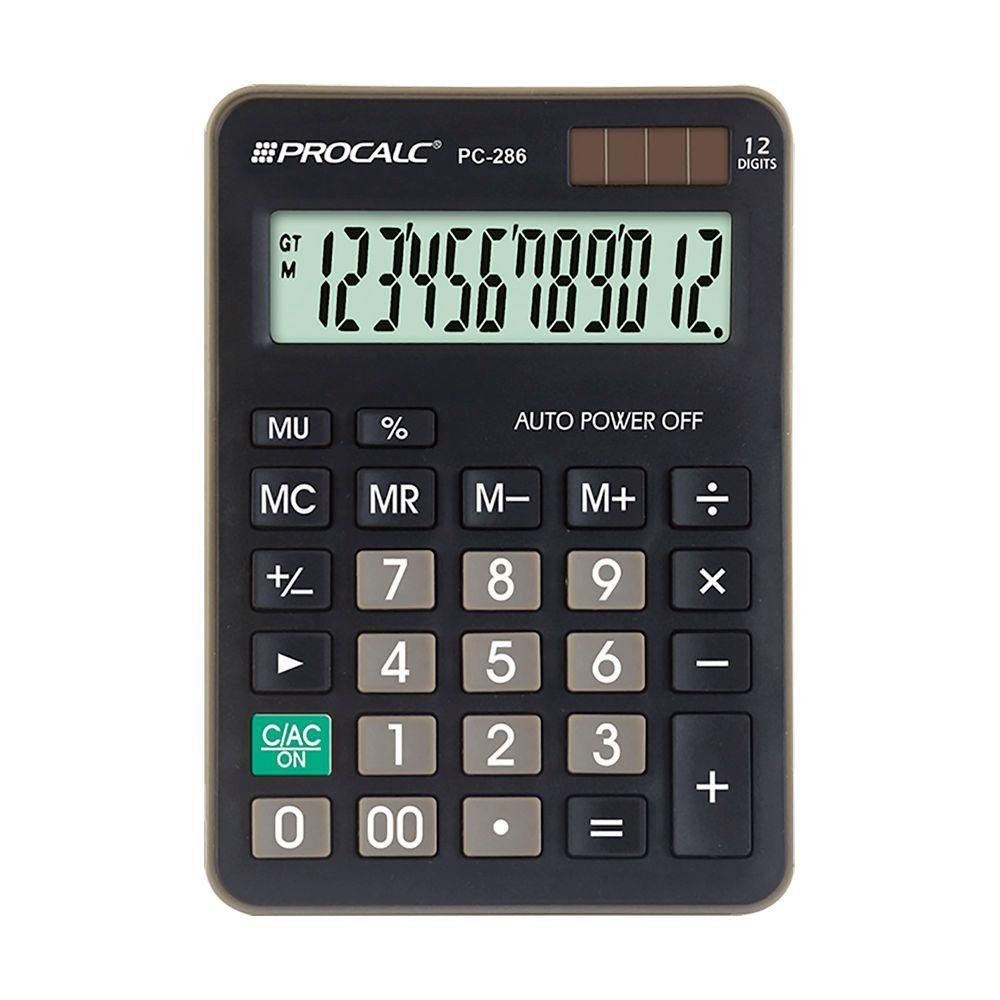 Calculadora de Mesa Procalc Pc286 12 Digitos Preta