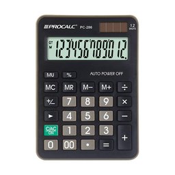 Calculadora de Mesa Procalc Pc286 12 Digitos Preta - 1