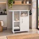 Ver imagem 2 de Tábua de Passar Roupa Flora Fiorello 1 Porta Suporte Ferro Organizador:Branco Brilho