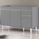 Ver imagem 1 de Balcão de Cozinha para Pia 120cm sem Tampo Michigan Cinza - Lumil