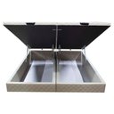 Ver imagem 5 de Base Cama Box Baú Casal King Size Suede Bege