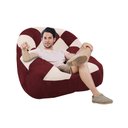 Ver imagem 2 de Poltrona Paloma Escritório Sala Pé Plástico Suede Vinho e Suede Bege - Dominic Decor