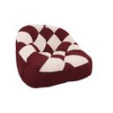 Ver imagem 1 de Poltrona Paloma Escritório Sala Pé Plástico Suede Vinho e Suede Bege - Dominic Decor