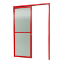 Ver imagem 1 de Porta de Correr Suspensa Vidrao Dir L.25 Vermelha 210x100 Brimak