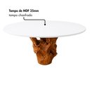 Ver imagem 3 de Mesa Jantar Redonda 135cm Base de Raiz Natural Cor:Off White e Raiz Natural