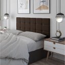 Ver imagem 1 de Painel Cama Box Suspensa Aline Marrom 1.40