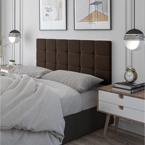 Painel Cama Box Suspensa Aline Marrom 1.40