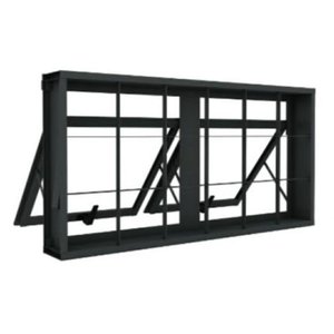Janela Vitro Maxim-ar 100x50 Req. 12cm Grade Quadriculada Stander