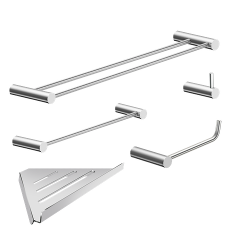 Kit de Acessórios para Banheiro Escovado 5 Peças 2160or Grego Metal