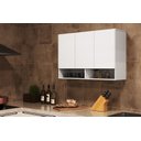 Ver imagem 3 de Armário de Madeira Aéreo Suspenso Milão - Branco