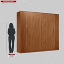 Ver imagem 4 de Guarda Roupa Casal 6 Portas com Ripado e 6 Gavetas Equador - Nogueira Touch