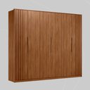 Ver imagem 5 de Guarda Roupa Casal 6 Portas com Ripado e 6 Gavetas Equador - Nogueira Touch