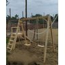 Playground Com 2 Balanços E Escorregador De Madeira Móveis Rústicos Bv Magazine - 7