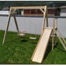 Playground Com 2 Balanços E Escorregador De Madeira Móveis Rústicos Bv Magazine - 3