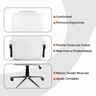 Cadeira de Escritorio Presidente Ergonomica Apoio para Pés - Branco - 6