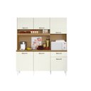 Ver imagem 1 de Kit Cozinha Siena 160cm com Nicho para Forno/microondas - Atacama/ Off White Aramóveis
