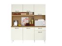 Ver imagem 1 de Kit Cozinha Siena 160cm com Nicho para Forno/microondas - Atacama/ Off White Aramóveis