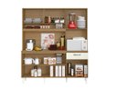 Ver imagem 4 de Kit Cozinha Siena 160cm com Nicho para Forno/microondas - Atacama/ Off White Aramóveis