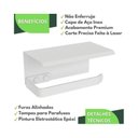 Ver imagem 6 de Porta Papel Higiênico de Parede Banheiro Inox Branco F.max