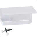 Ver imagem 3 de Porta Papel Higiênico de Parede Banheiro Inox Branco F.max