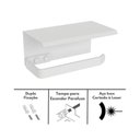 Ver imagem 7 de Porta Papel Higiênico de Parede Banheiro Inox Branco F.max