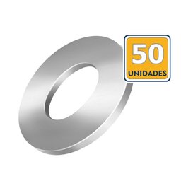Arruela Lisa Inox 304 Polido C/ 50un 5/8" Ciser Unico - 1
