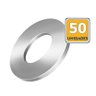 Arruela Lisa Inox 304 Polido C/ 50un 5/8" Ciser Unico - 1