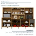 Ver imagem 7 de Armário para Cozinha 13 Portas 2 Gavetas Ágata Cinamomo/Grafite Yescasa