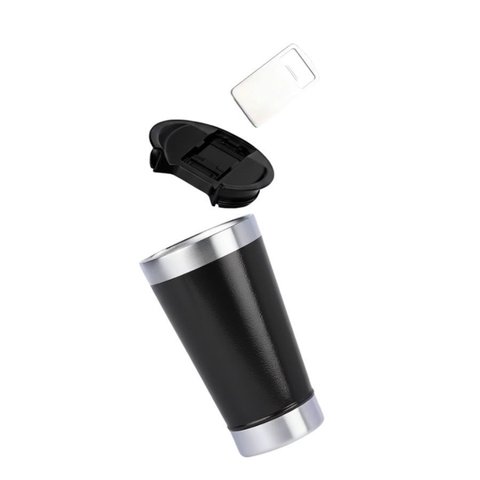 Copo Térmico Tr-051 502ml Inox com Tampa e Abridor de Garrafas:Preto