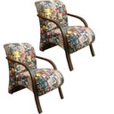 Ver imagem 1 de Kit 2 Poltronas Vênus Braço Madeira D Salla Retro Bar 107