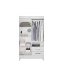 Ver imagem 6 de Guarda Roupa Solteiro 4 portas 2 gavetas Chile - Branco