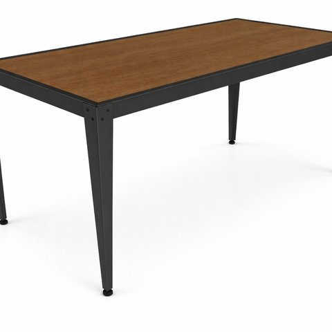 Mesa Oficina 160x75cm em Aço e MDF com Pintura Epóxi Cinza/Grafite