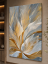 Ver imagem 3 de Quadro Decorativo Canvas Abstrato Dourado 90x60 Sala Quarto
