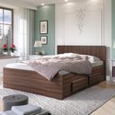 Ver imagem 1 de Cama Reta de Casal com 4 gavetas Ilan 1254 San Remo