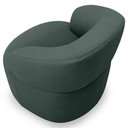 Ver mais imagens de Kit 02 Poltronas Giratória Orgânica para Sala de Estar Living Helena L02 Linho Verde - Lyam Decor