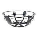 Ver imagem 3 de Fruteira de Mesa em Metal Aramada Design Talheres Preto