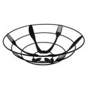 Ver imagem 1 de Fruteira de Mesa em Metal Aramada Design Talheres Preto