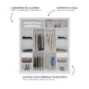 Ver imagem 4 de Guarda Roupa Casal 2 Portas Correr 180cm com Espelho Madrid Politorno Móveis