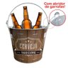 Kit 2 Baldes de Gelo para Cerveja Estampado em Metal Galvanizado com Abridor 7,6 Litros - 1